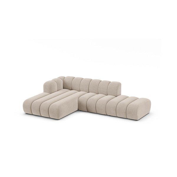 Bež kotna sedežna garnitura (levi kot) Lupine – Micadoni Home-image-1