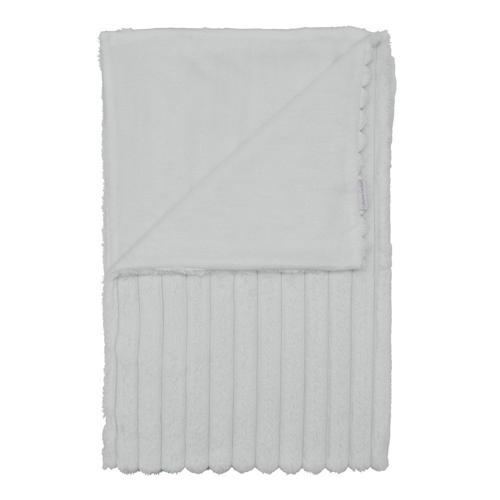 Bela odeja iz mikropliša Cosy Ribbed