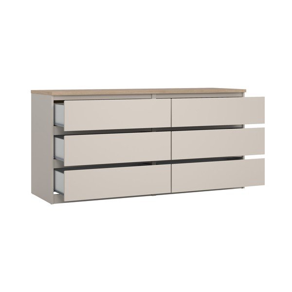 Kremno bela komoda 154x76x50 cm Naia – Tvilum-image-2