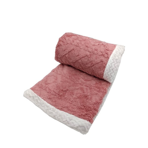 Rožnata odeja iz sherpa flisa 150x200 cm Island – My House