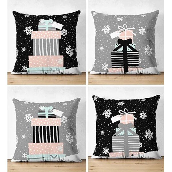 Prevleke za blazino v kompletu 4 ks z božičnim motivom 43x43 cm Merry Christmas – Mila Home-image-1