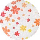 Oranžna/slonokoščena pralna otroška preproga ø120 cm Fall Flowers – Vitaus