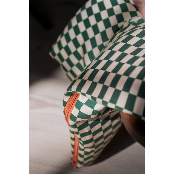 Zelena/bež enojna/podaljšana posteljnina iz bombažnega satena 140x220 cm Mini – Mette Ditmer Denmark-image-3