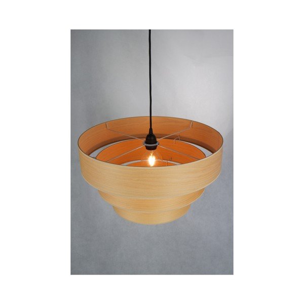 Obesna svetilka iz naravnega furnirja beljene bukve Sotto Luce TSURI Tary, Ø 50 cm-image-4