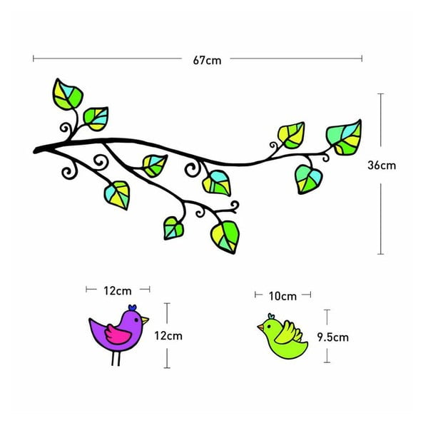 Komplet nalepk Ambiance Birds And Hearts-image-2