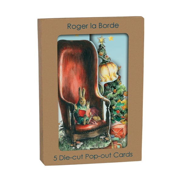 Voščilnice v kompletu 5 ks z božičnim motivom Mondoodle  – Roger la Borde-image-1