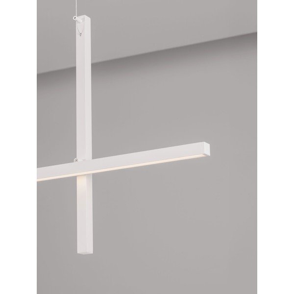 Mat bela aluminijasta LED viseča svetilka s senčilom iz akrilnega stekla Looma – Nova Luce-image-2