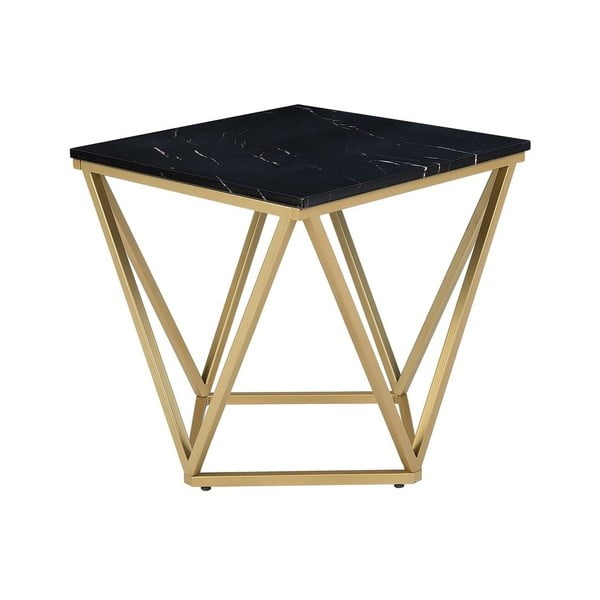 Zložljiva miza v zlati barvi s črnim vrhom Monobeli Marble