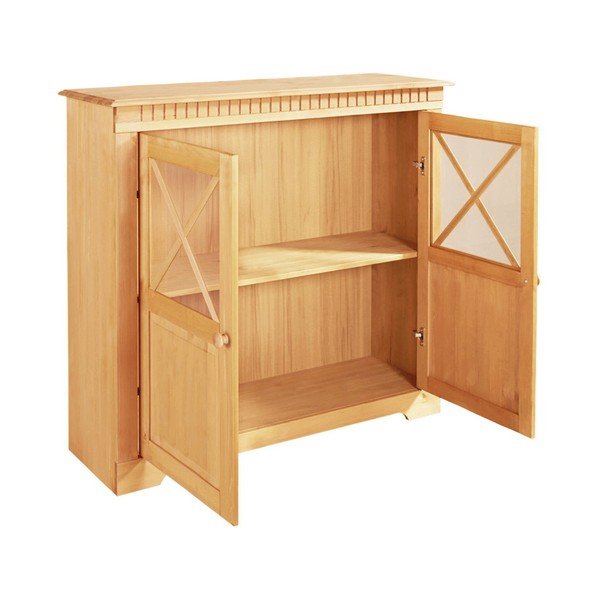 Vitrina iz masivnega bora v naravni barvi 95x35 cm Lisa – Støraa-image-3