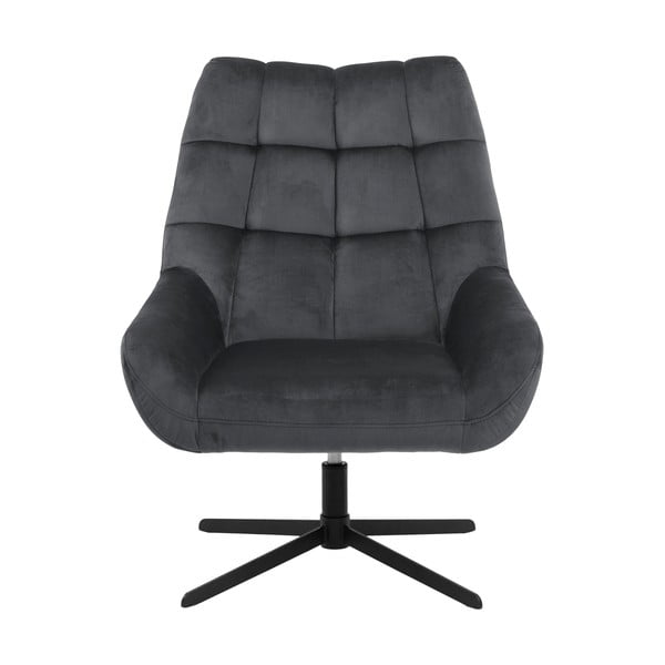 Siv vrtljiv žameten fotelj Paris – Actona-image-2