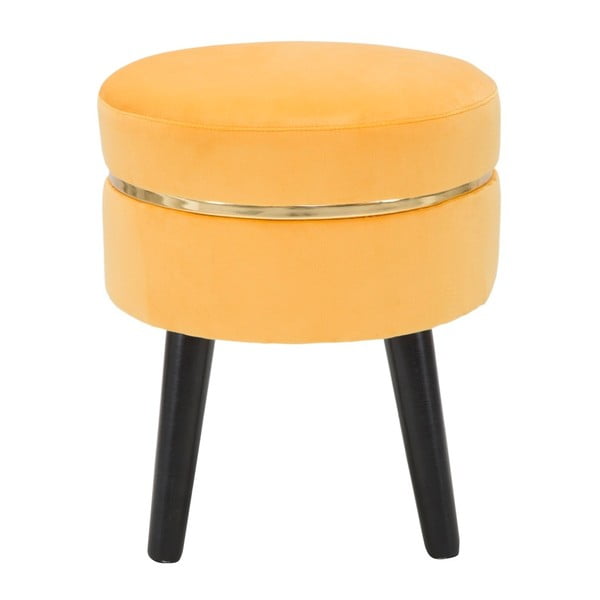 Mauro Ferretti Paris rumeni oblazinjeni stolček, ⌀ 35 cm
