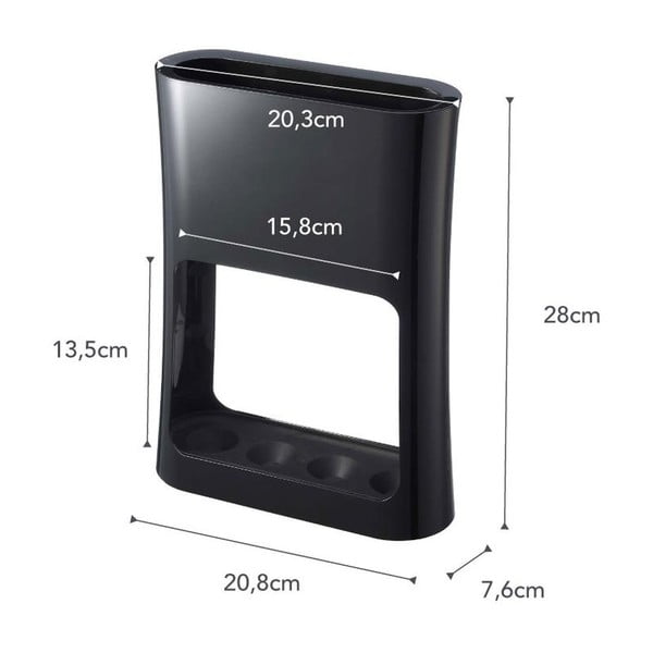 Črno stojalo za dežnike YAMAZAKI Oval-image-4