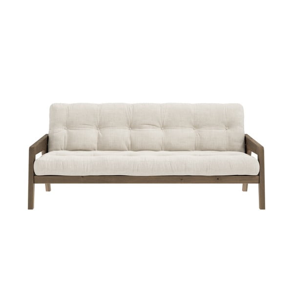 Bež žameten raztegljiv kavč 204 cm Grab - Karup Design