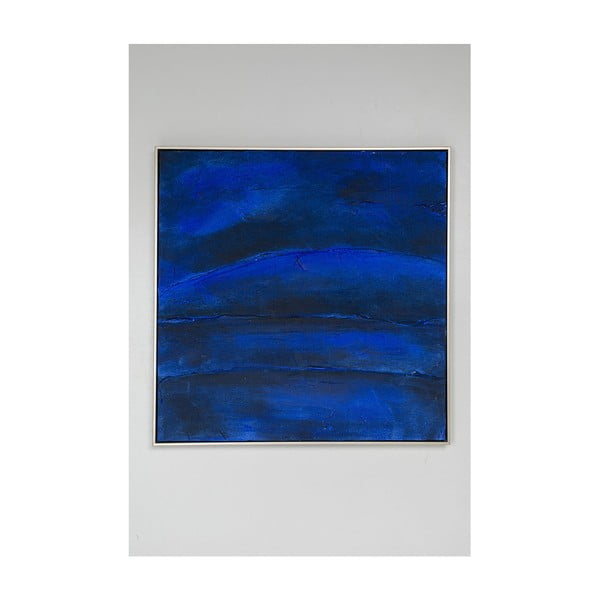 Oljna slika Kare Design Abstract Deep Blue, 80 x 80 cm