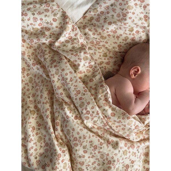 Bež otroška posteljnina za otroško posteljico iz organskega bombaža 70x100 cm Augusta – Cam Cam Copenhagen-image-1