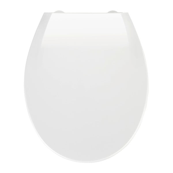 Bela deska za WC školjko s počasnim zapiranjem Wenko Kos, 44 x 37 cm
