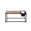 Črna/v naravni barvi klubska mizica v hrastovem dekorju 60x99 cm Bayen – Bonami Essentials