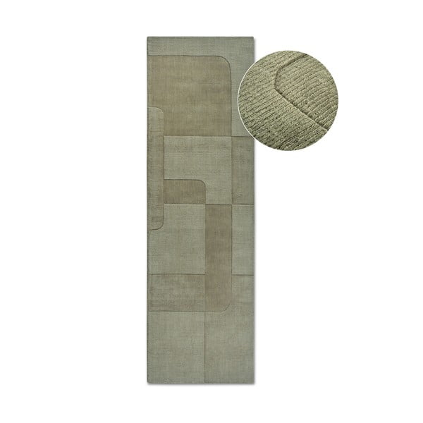 Zelen ročno tkan volnen tekač 80x250 cm Charlotte – Villeroy&Boch