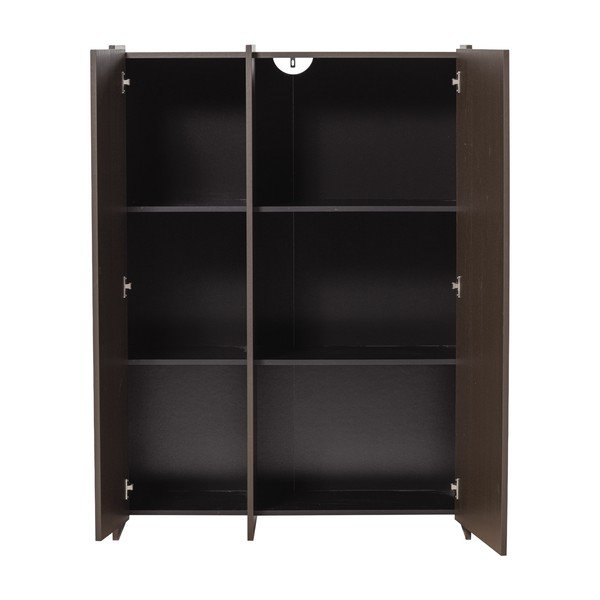 Temno rjava omarica v jesenovem dekorju 102x140x44 cm Brock – WOOOD-image-3