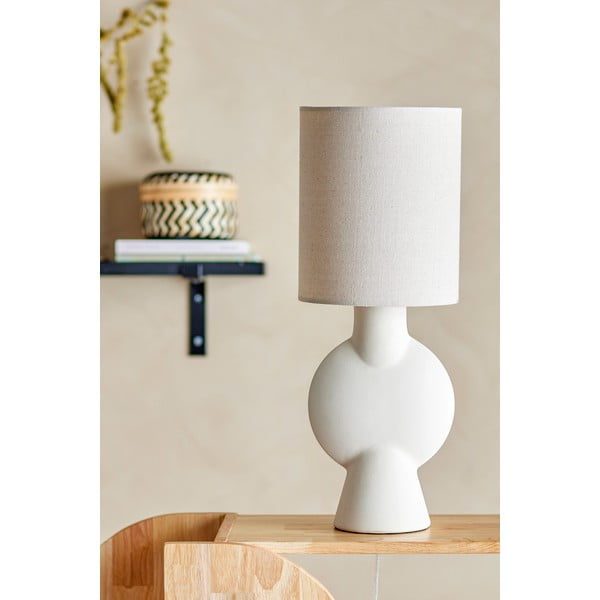 Bež namizna svetilka s tekstilnim senčilom (višina 54,5 cm) Sergio – Bloomingville-image-3