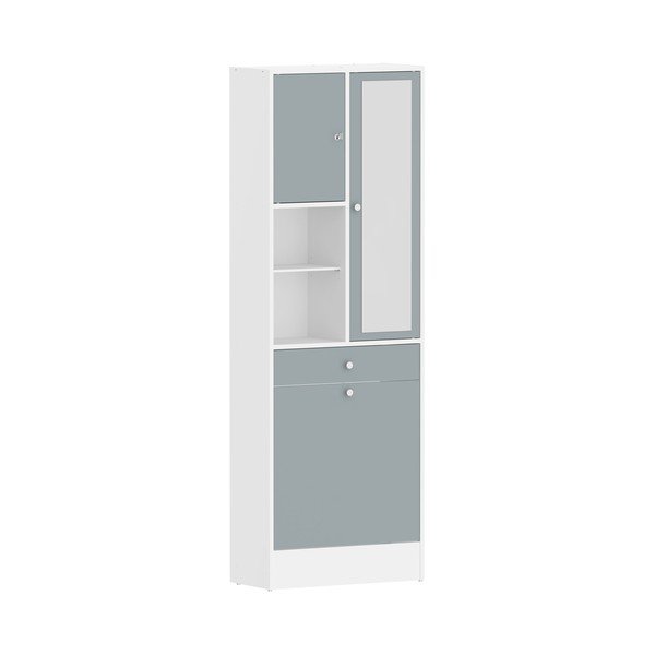 Bela/siva kopalniška omarica 63x181 cm Combi – TemaHome-image-2