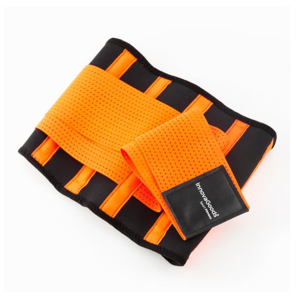 Oranžno-črni športni pas za hujšanje in držo telesa InnovaGoods, velikost L-image-2