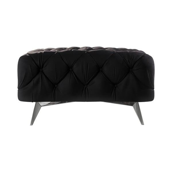 Črn žameten tabure Chelsea – Ropez-image-2