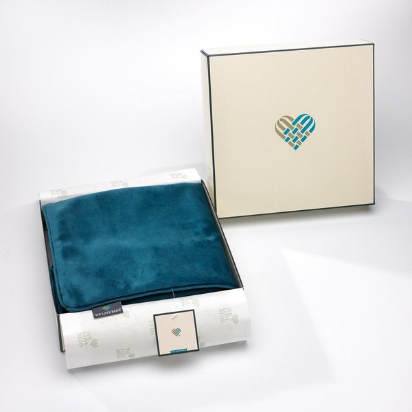 Petrolejsko zelena prevleka za vzglavnik WeLoveBeds Teal, 50 x 50 cm-image-4