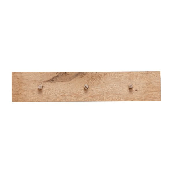 Stenski obešalnik iz hrastovega lesa s 3 kljukami Hübsch Rachel