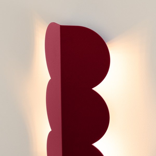 Bordo rdeča aluminijasta stenska svetilka BISCUIT – Thoro-image-2