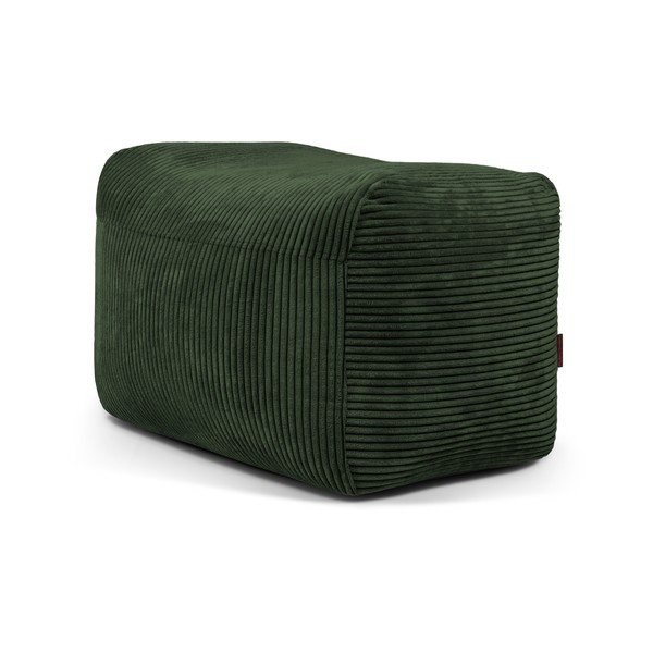 Zelena vreča za sedenje iz rebrastega žameta Plus 70 Lounge – SLOWDOWN