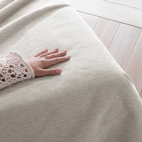 Bež pregrinjalo iz šenilje 220x240 cm Talo – Filumi-image-1