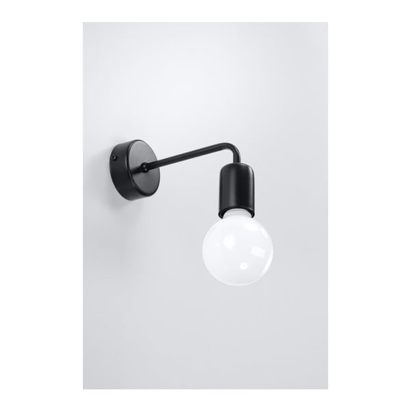 Črna stenska svetilka Sollux Donato-image-1