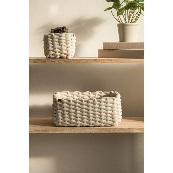 Tekstilna košara 20x15x11 cm Peach Skin S – Bigso-image-1