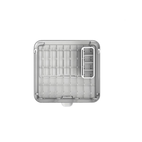 Plastičen nastavljiv odcejalnik posode v srebrni barvi 35,5x38 cm Extend Steel Plus – Joseph Joseph-image-4