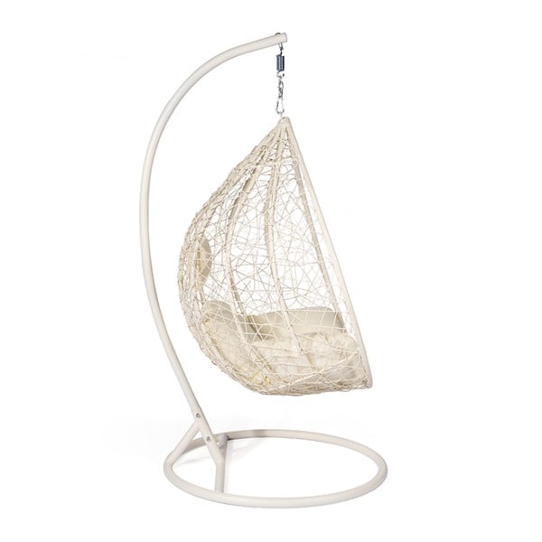 Kremno bel viseči stol iz umetnega ratana Bonami Selection Noela-image-2