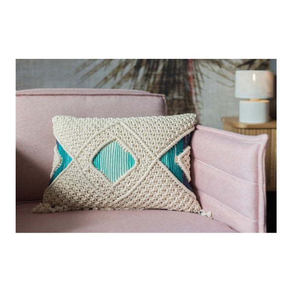 Kremasta blazina s polnilom Zuiver Evi, 50 x 30 cm-image-2