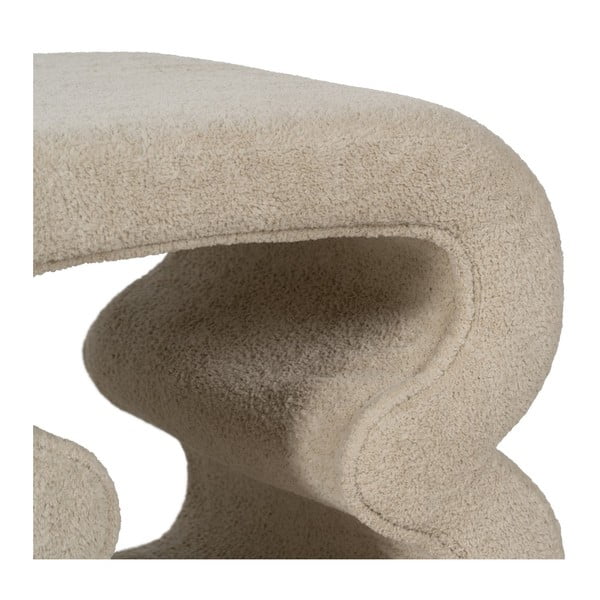 Bež tabure iz tkanine bouclé – Ixia-image-3