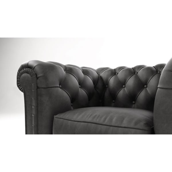 Antracitno siv žameten fotelj Cambridge – Ropez-image-3