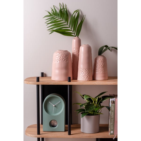 Roza keramična vaza PT LIVING Carve, višina 18,5 cm-image-1