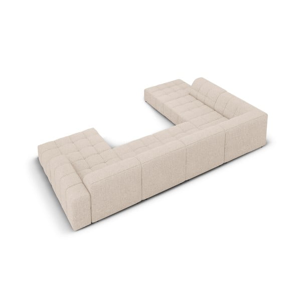 Bež kotna sedežna garnitura (levi kot/v obliki črke "U") Chicago – Cosmopolitan Design-image-4
