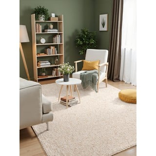 Kremno bela pralna preproga 80x150 cm Rocco Cream – Elle Decoration
