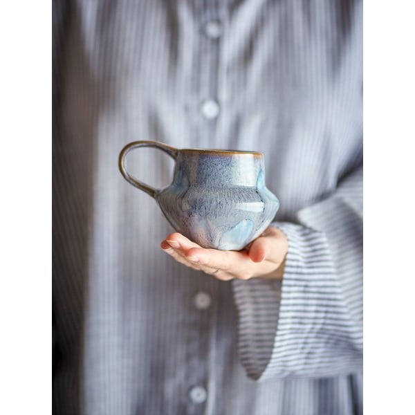 Svetlo modre skodelice v kompletu 4 ks iz kamenine 300 ml Bessie – Bloomingville-image-4