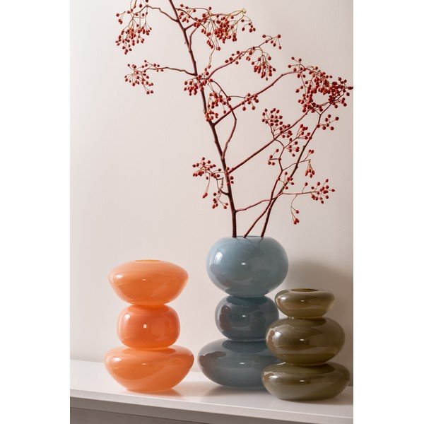 Modra steklena vaza Bubbles - PT LIVING-image-1