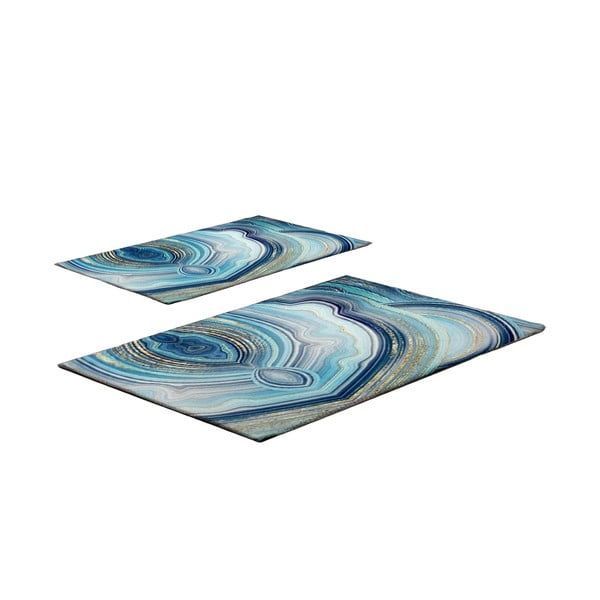 Modre kopalniške preproge v kompletu 2 ks 60x100 cm – Foutastic