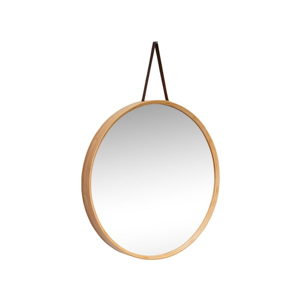 Stensko ogledalo z bambusovim okvirjem ø 60 cm Mood – Hübsch-image-2