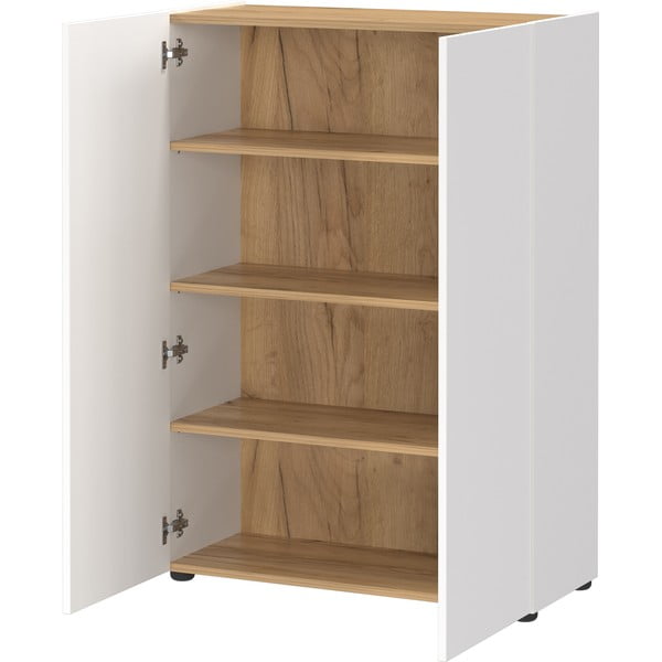 Bela omarica v hrastovem dekorju 74x105x33 cm Alviano – Germania-image-3