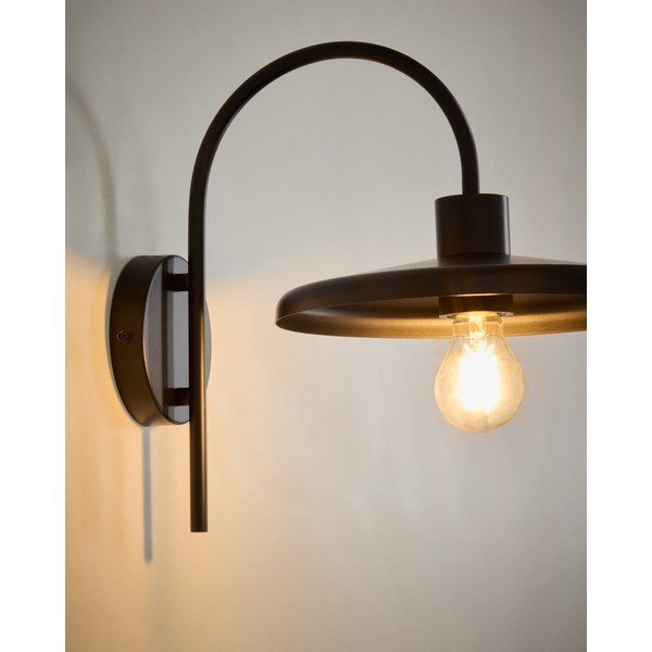 Črna stenska svetilka ø 27 cm Nuvira – Kave Home-image-2