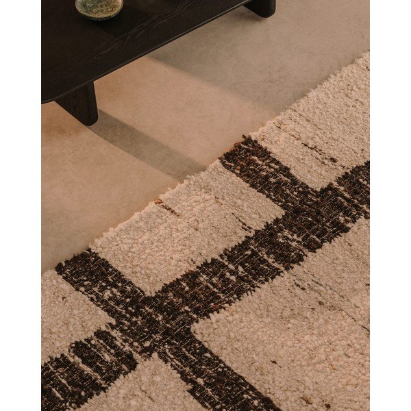 Kremno bela obojestranska volnena preproga 160x230 cm Hadin – Kave Home-image-2