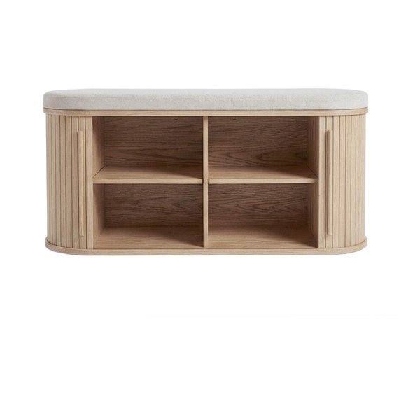 Oblazinjena klop v naravni barvi Meta – Unique Furniture-image-1